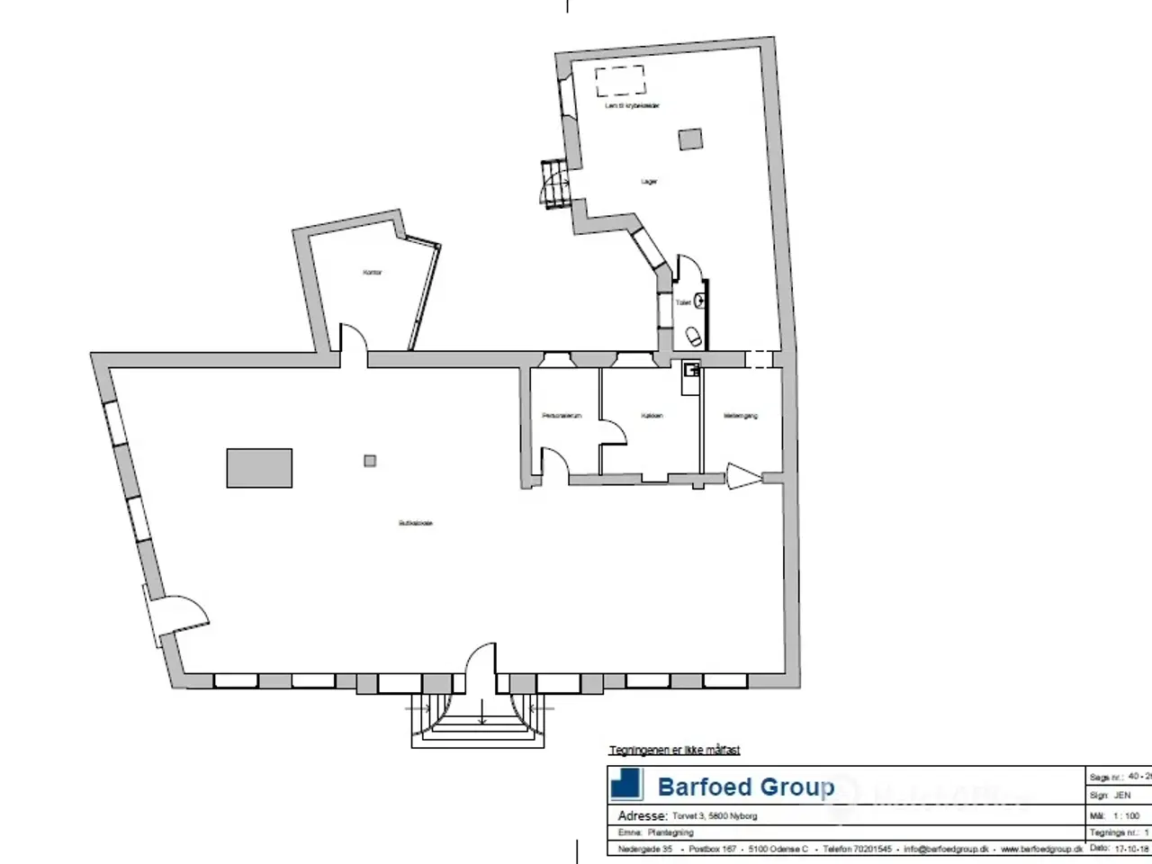 Billede 12 - Flot lejemål på Torvet/Korsgade i centrum – butik, restaurant, bank etc.