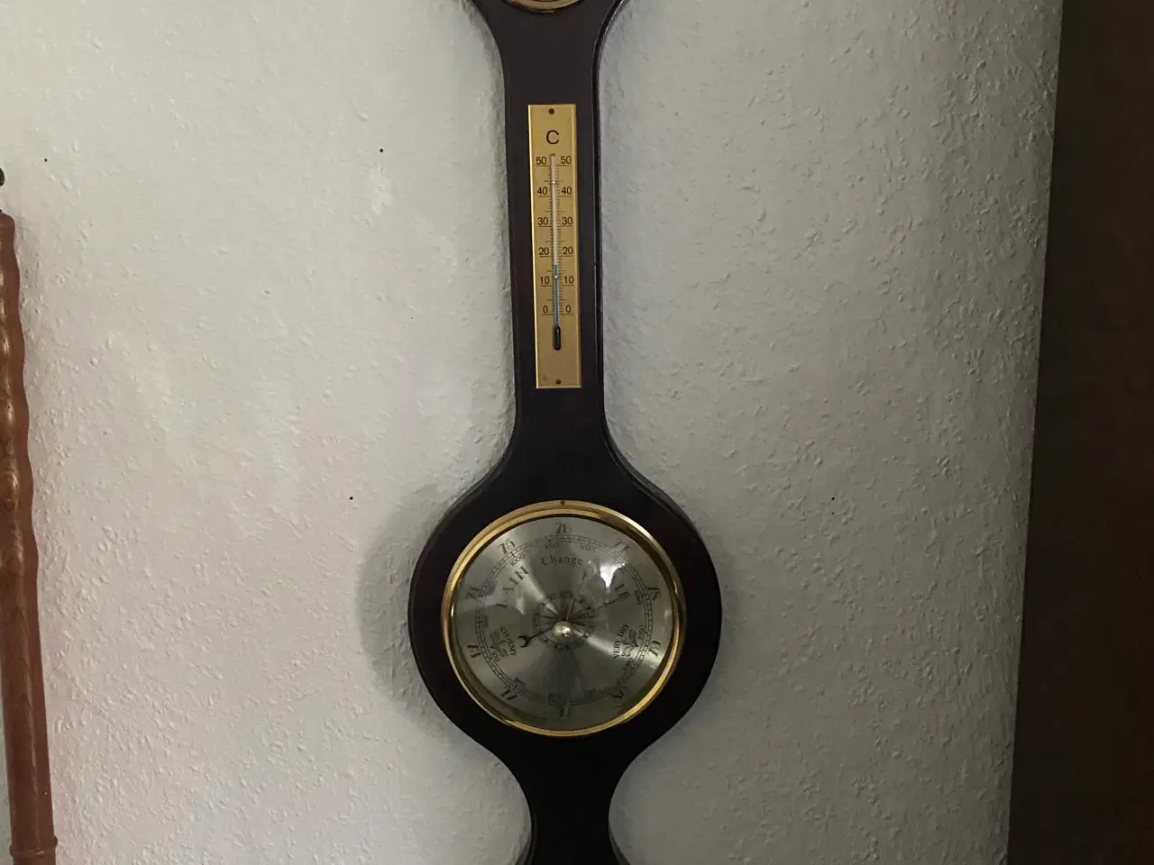 Billede 1 - Vejr, termometer, hygrometer, quartz ur kr. 150,-