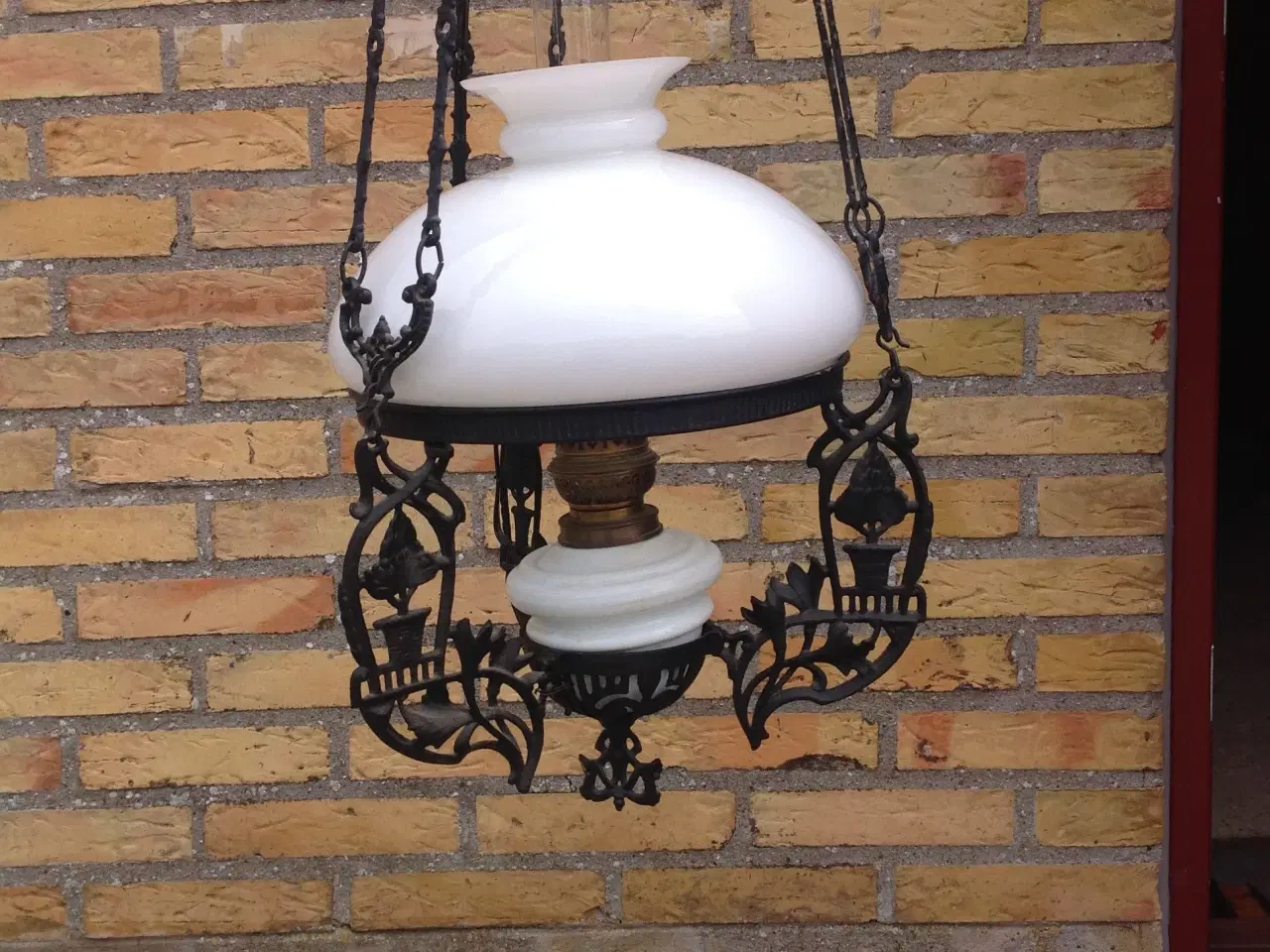 Billede 2 - Antik petroleumslampe til el