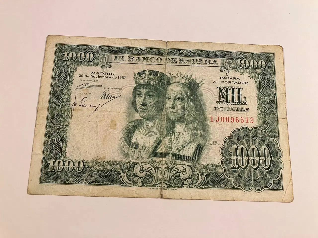 Billede 1 - 1000 Pesetas 1957 Spain