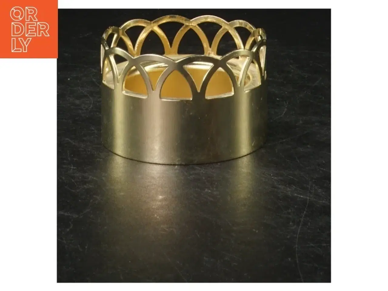 Billede 2 - Tre lysestager i metal (str. Ø 7 cm. 3 styk)