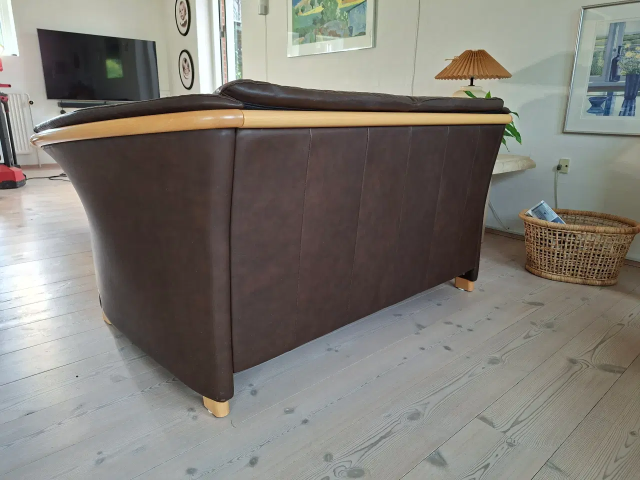 Billede 5 - Sofasæt 3 + 2  Brun læder