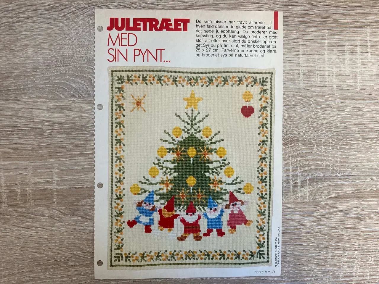 Billede 1 - Broderimønster: Juletræet med sin pynt