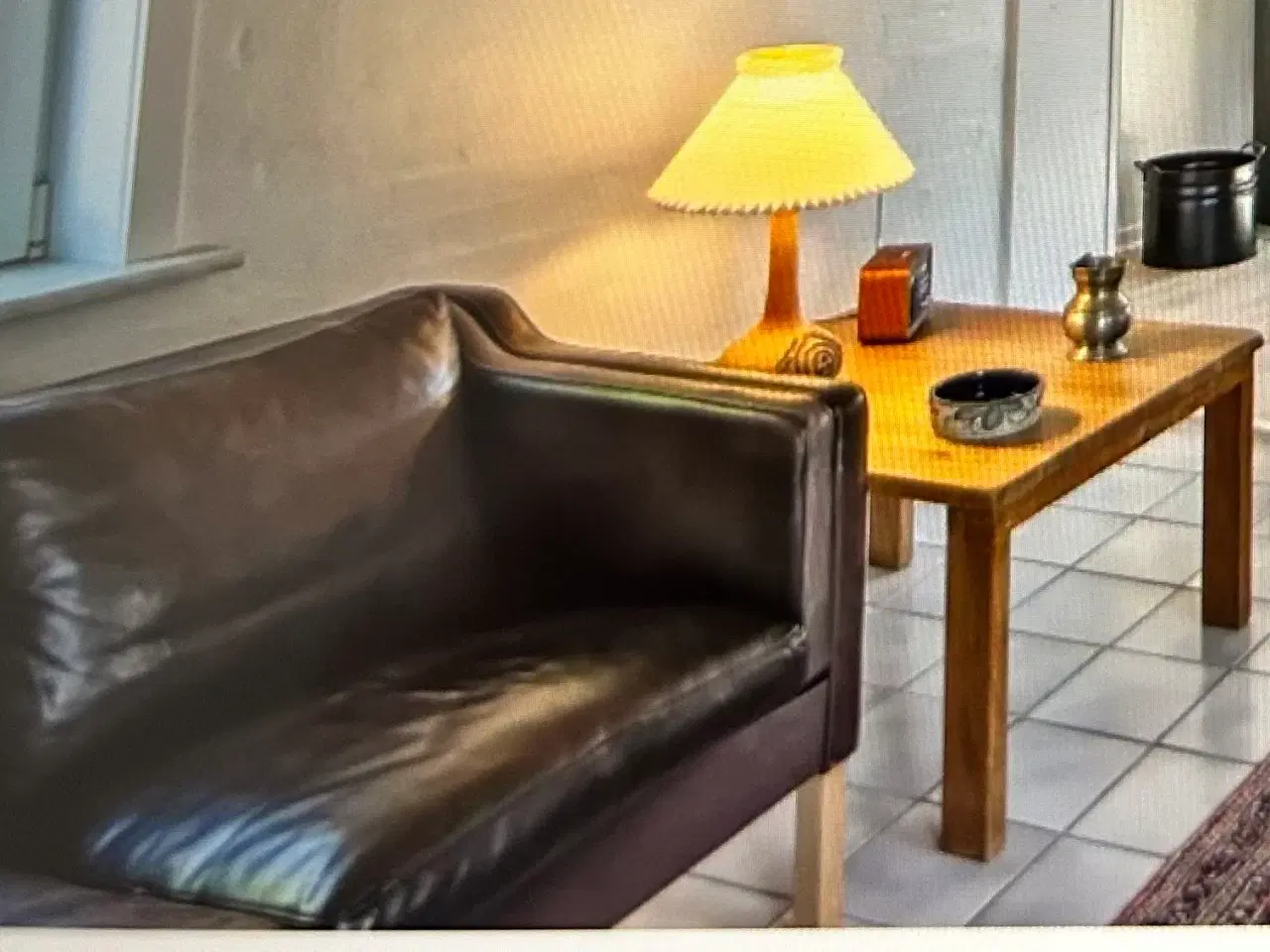 Billede 4 - Lædersofasæt 3 + 2 + øreklaplænestol+fodskammel