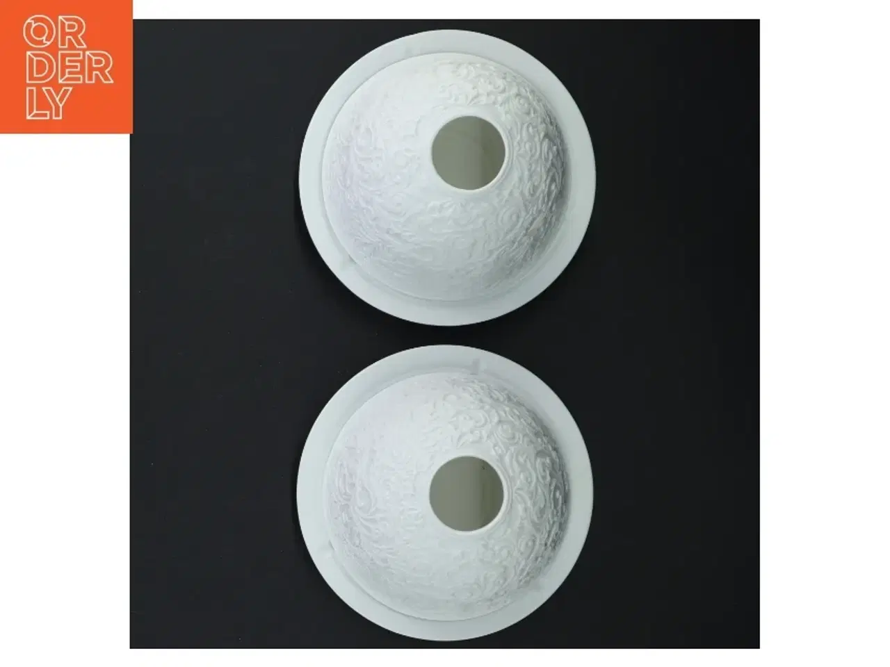 Billede 4 - Lyshuse i porcelæn (str. Ø. 12 cm. 2 styk)