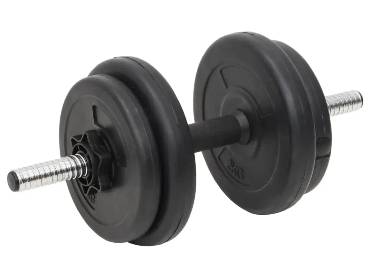 Billede 8 - Curl-vægtstang og håndvægt med skiver 60 kg