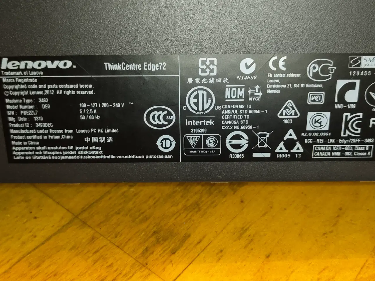 Billede 4 - Lenovo ThinkCentre E72, i7-3770s, 8GB, 256GB SSD