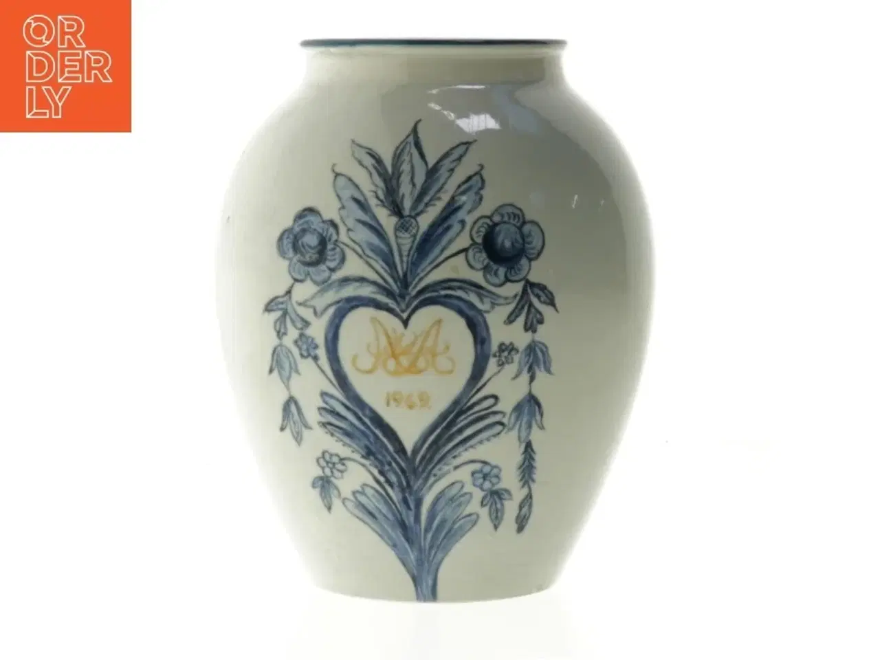 Billede 1 - Håndmalet vase fra Nymølle (str. 17 cm)