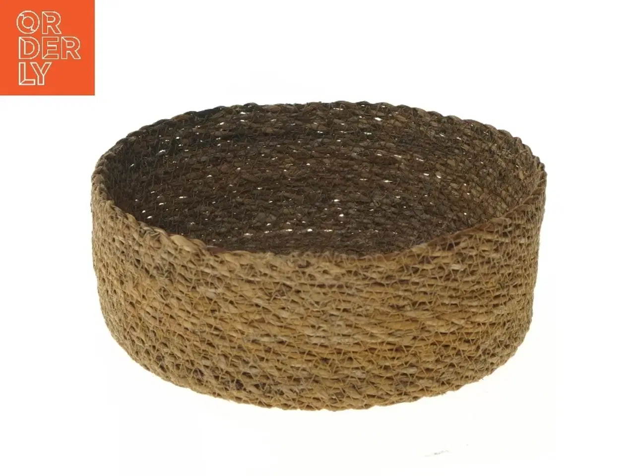 Billede 1 - Flettet rund kurv (str. Ø 23 cm)