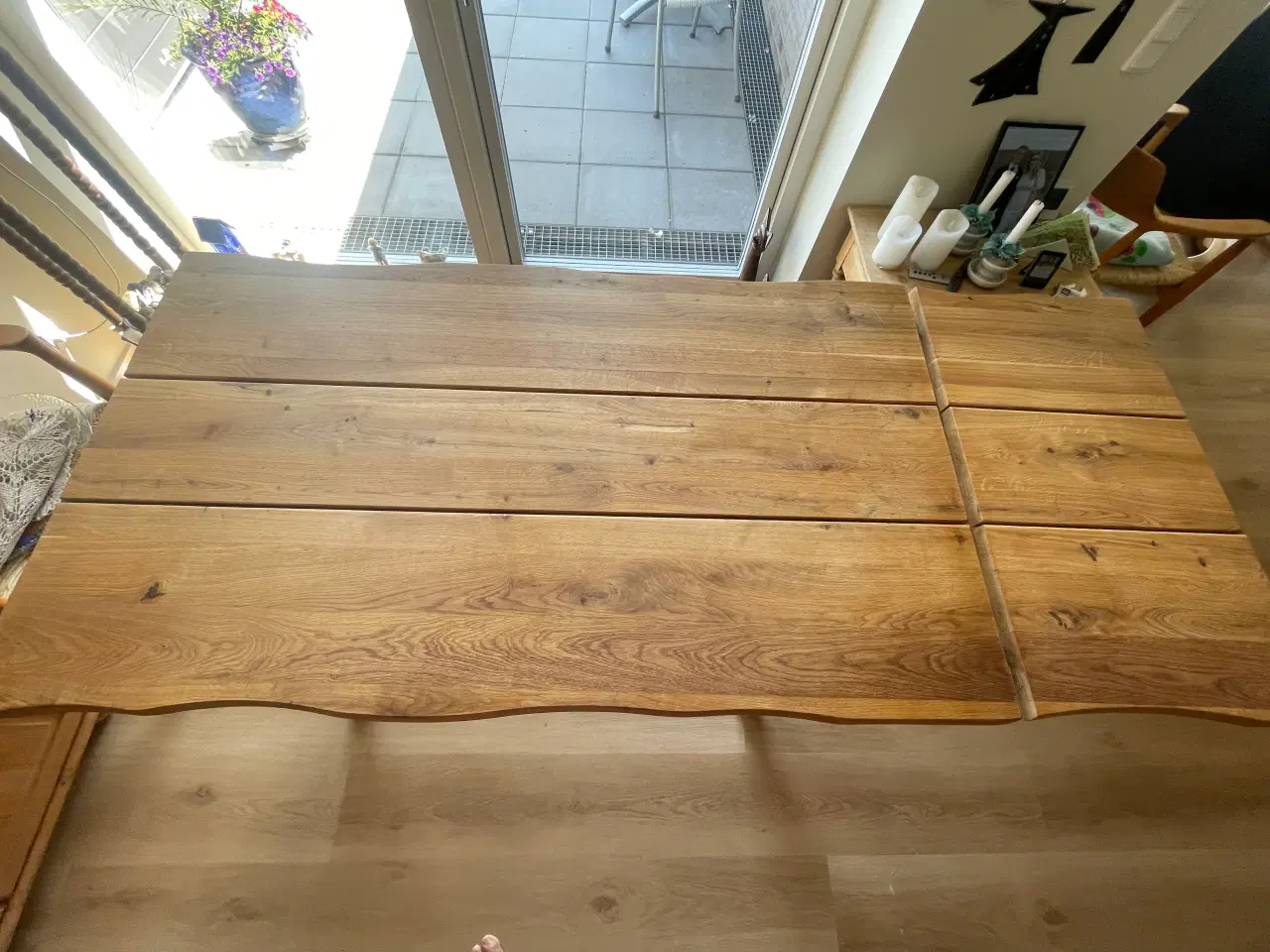 Billede 1 - ege plankebord  med plade