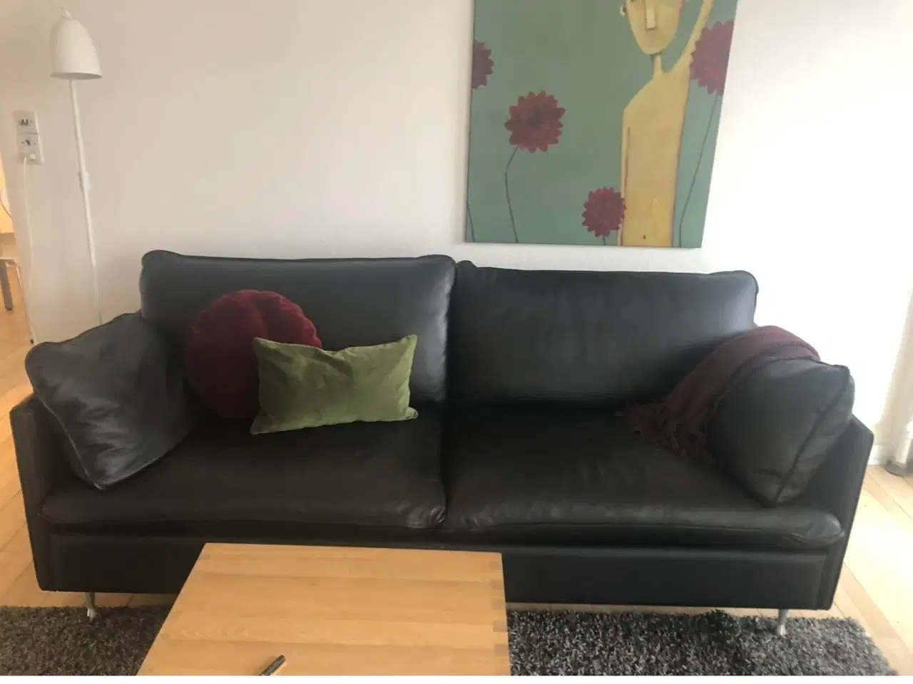 Billede 1 - Lædersofa i lækker dansk kvalitet.