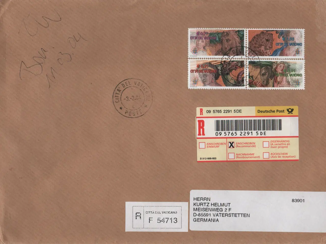 Billede 1 - Vatikan 7 sær konvolutter