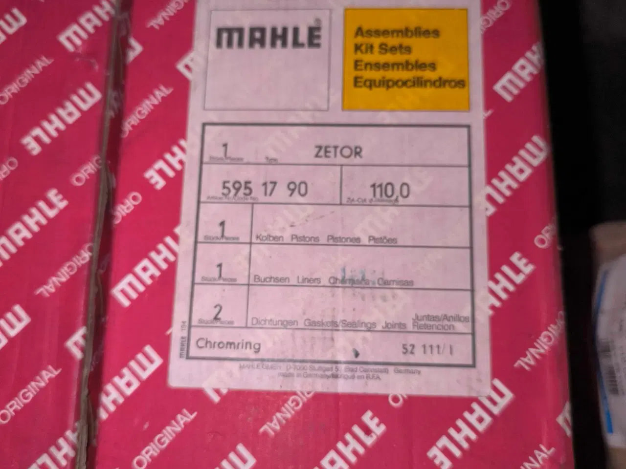 Billede 1 - Stempler og foringer til zetor krystal 110 mm