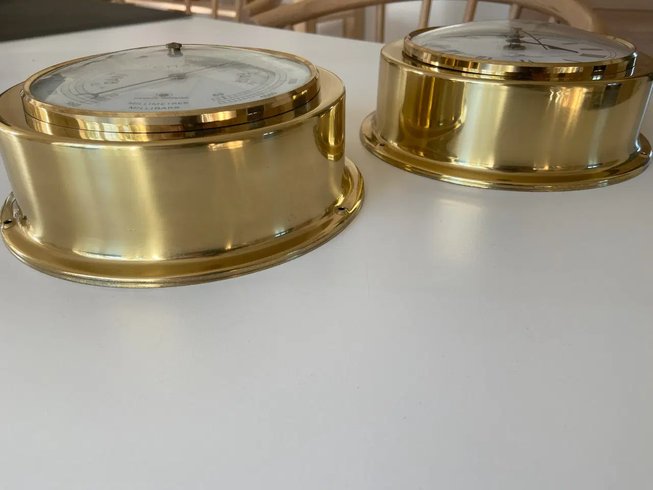 Billede 6 - Danbar Denmark skibsur og barometer i messing