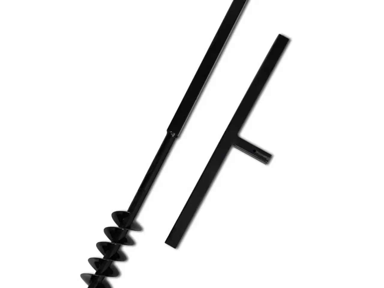 Billede 2 - Jordbor med håndtag på 80 mm med forlængerrør 5 m stål