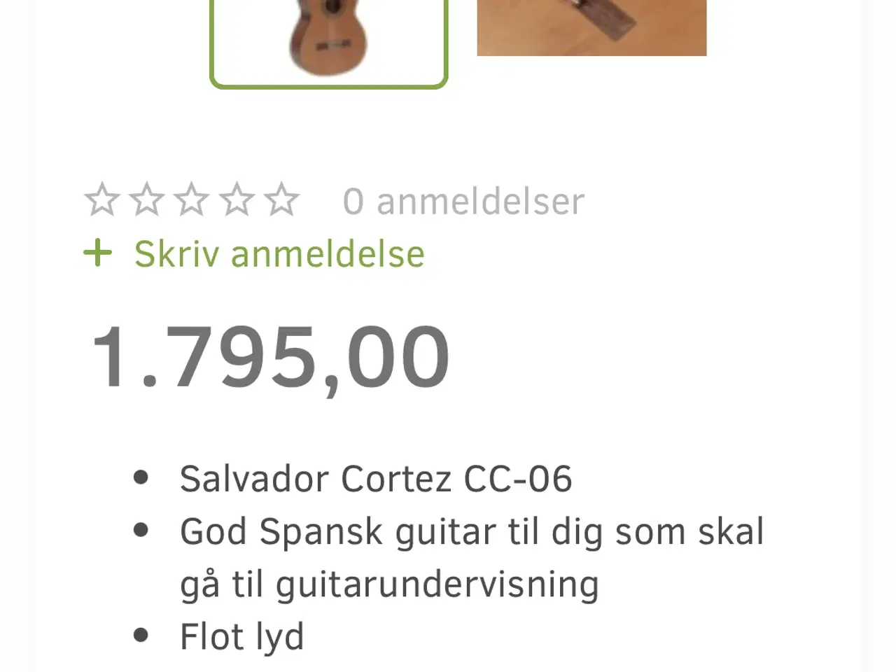 Billede 8 - 🎸 Salvador Cortez CC-06-JR 3/4 – Topkvalitet i ko