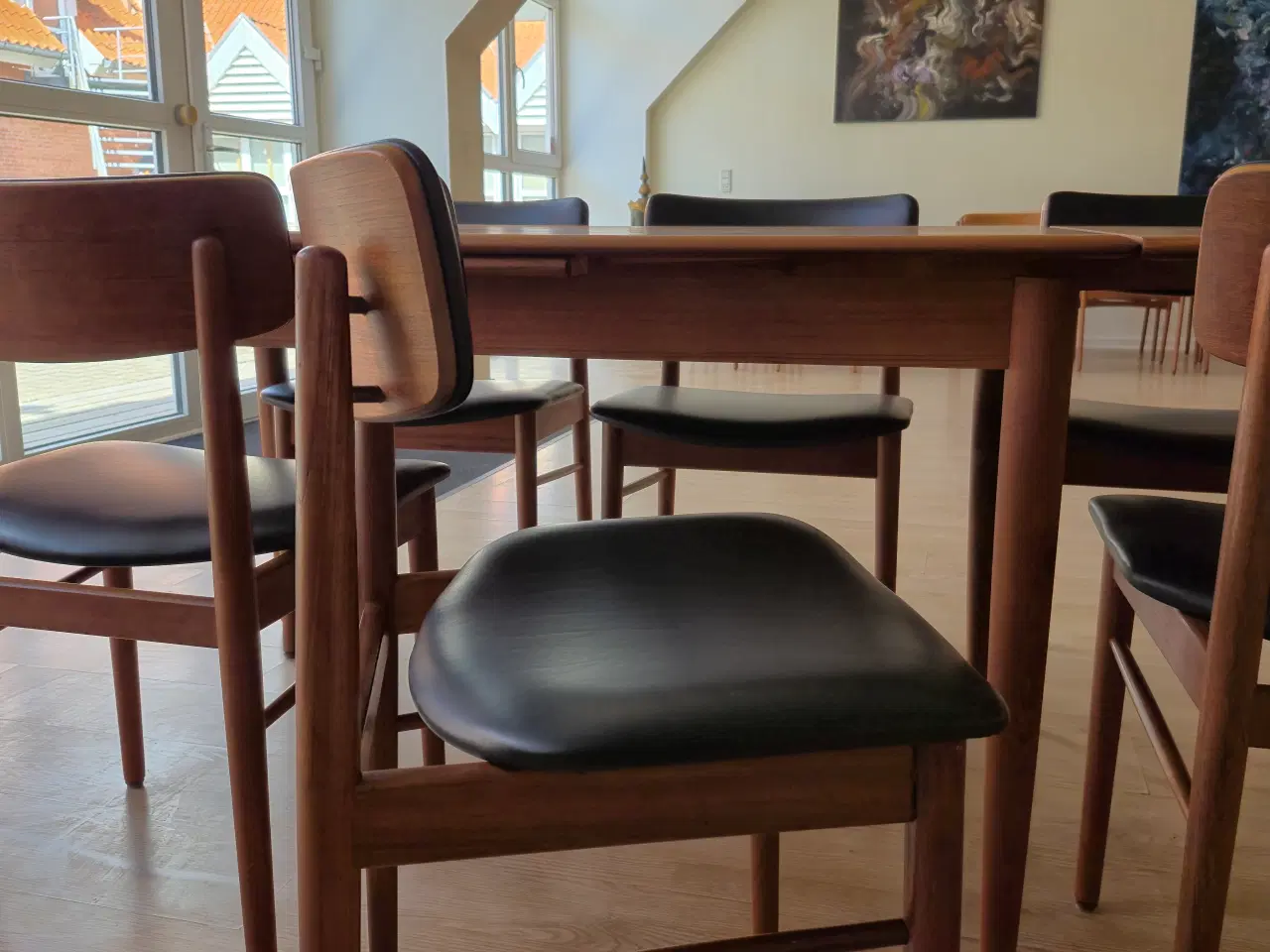 Billede 2 - 6 Teak stole, nypolstrede