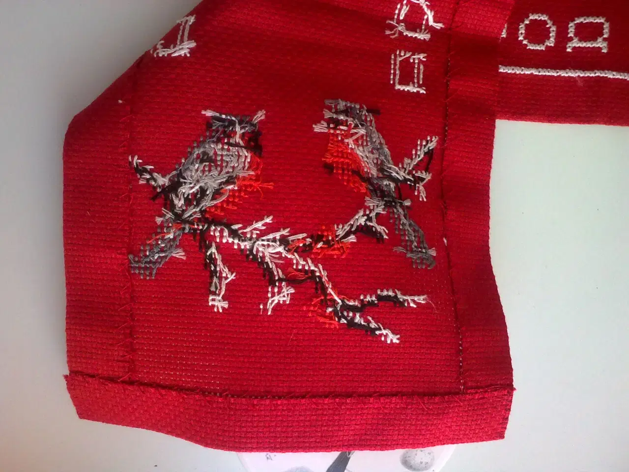 Billede 5 - Fugle på GOD JUL mini dug løber