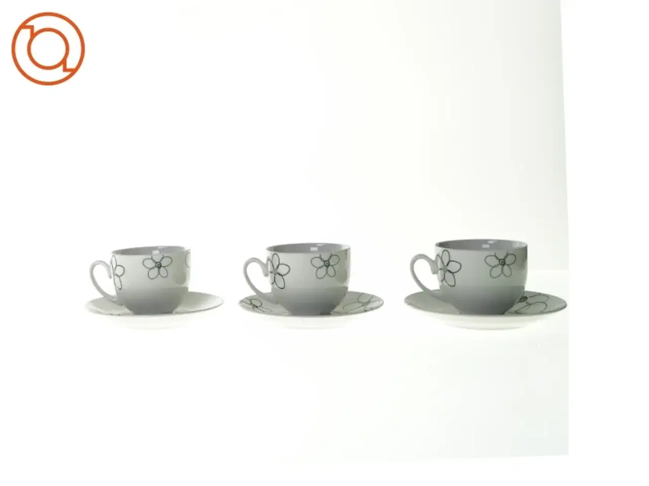 Billede 1 - Kaffekopper med underkopper (str. Underkop 15 cm kop 7 x 8 cm)