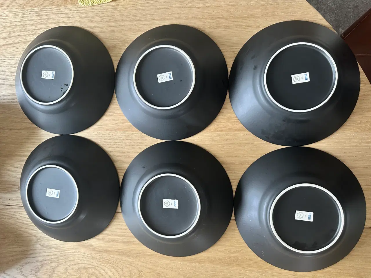 Billede 8 - Royal Copenhagen dyb tallerken 24stk sort riflet