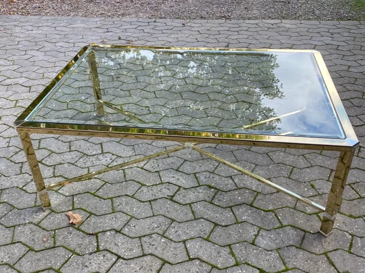 Billede 1 - Sofabord med glasplade