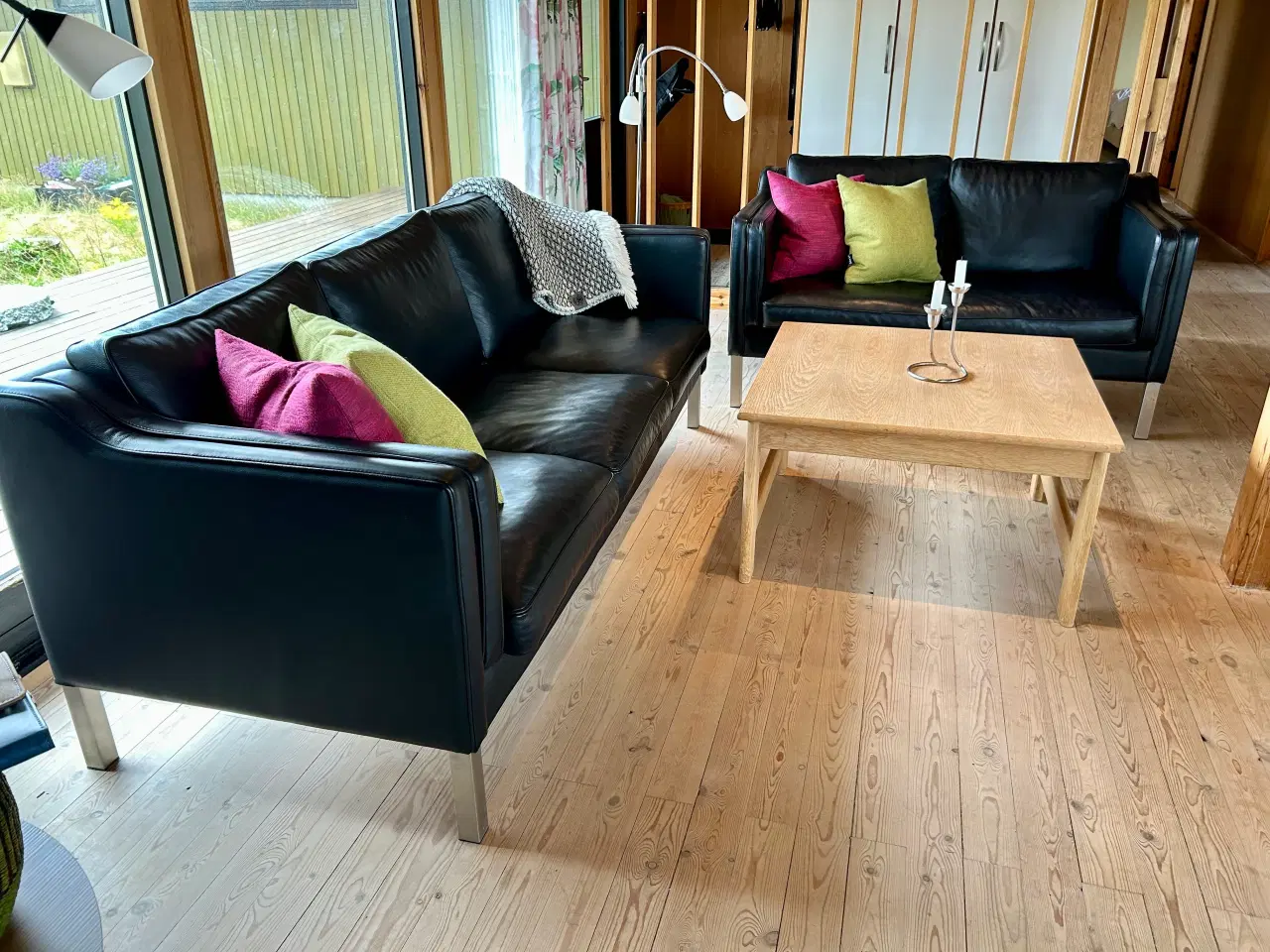 Billede 1 - Lædersofa 3 + 2 personer 