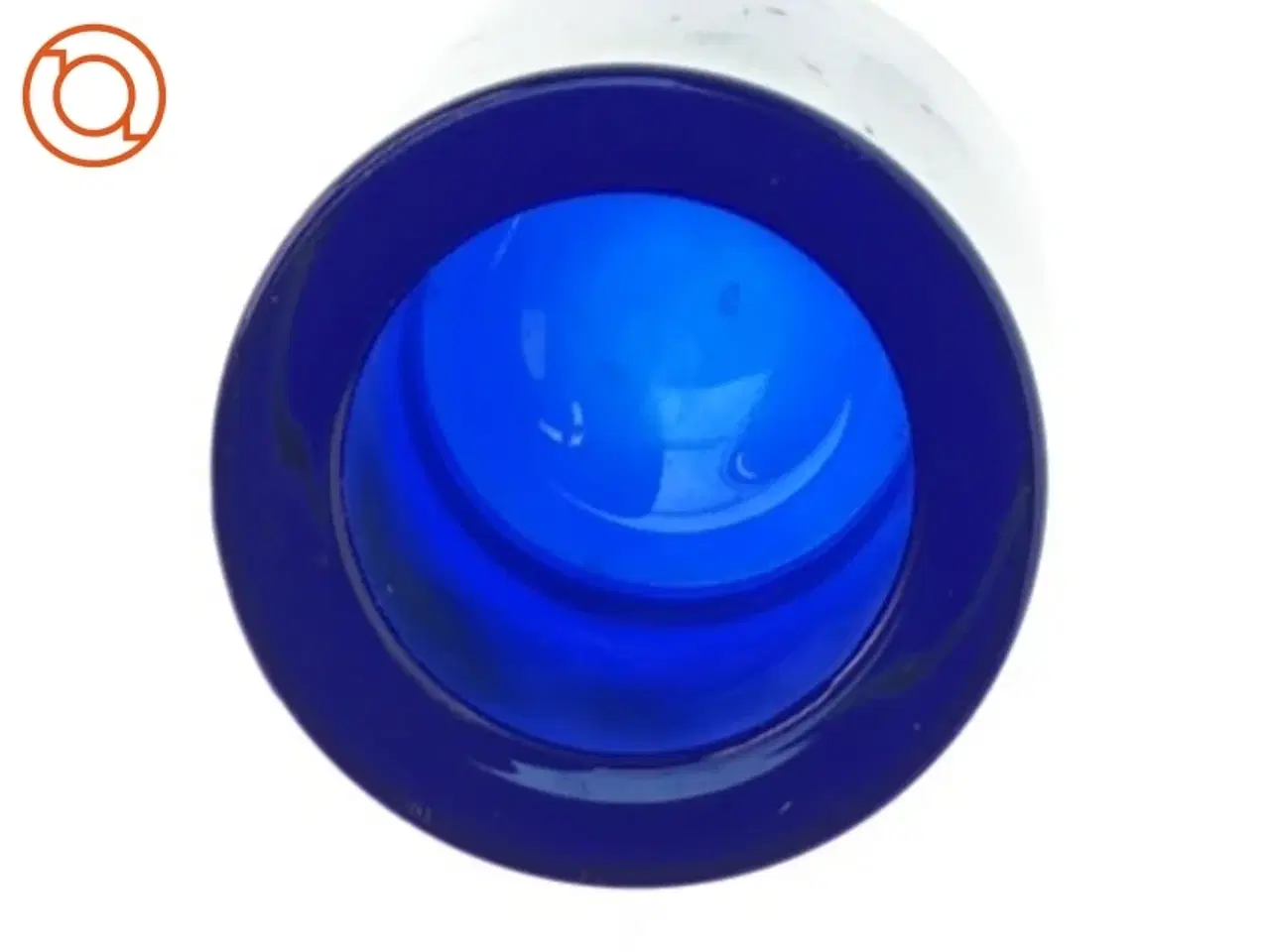 Billede 2 - Lysestage i blåt glas (str. 6 cm)