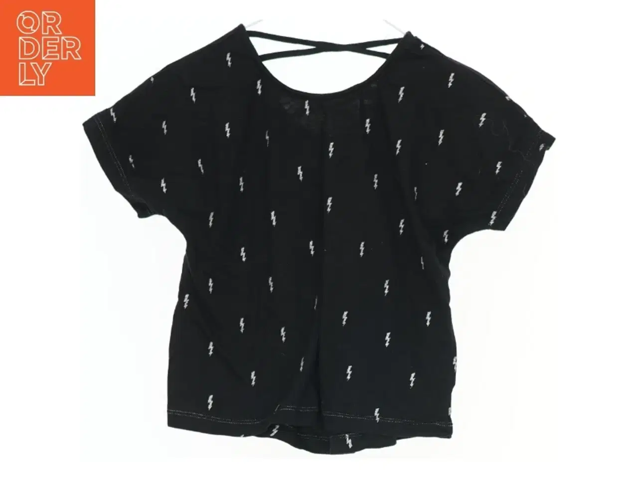 Billede 1 - Sort T-shirt med lynmønster fra Fox (str. 110)