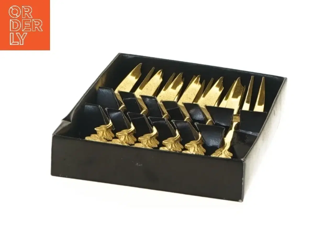 Billede 2 - Guldbelagte dessertgafler (str. 6 stk 14 cm)