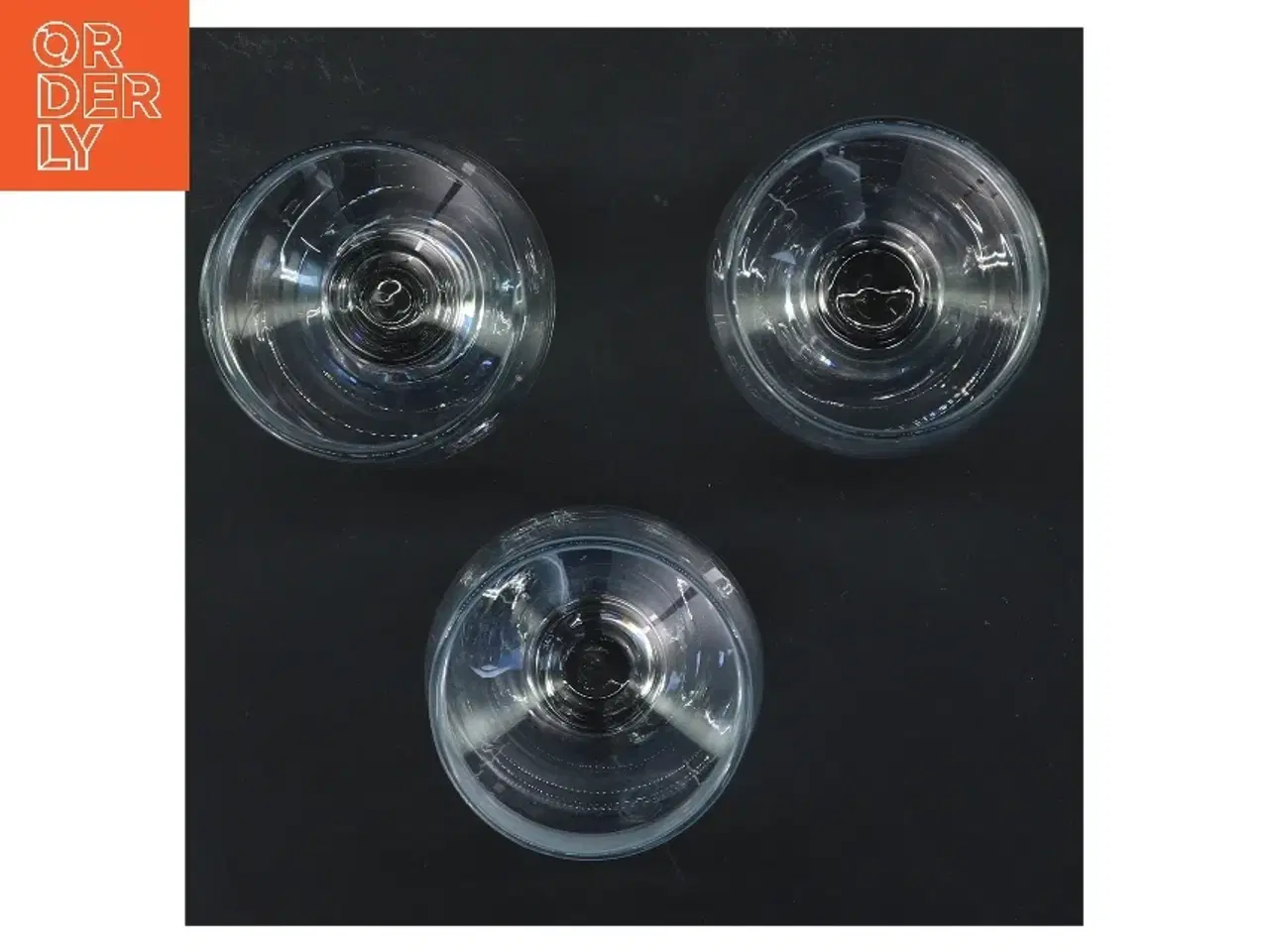 Billede 2 - 3  Hamlet Holmegaard glas (str. 3 stk Ø 6 cm længde 11,5 cm)