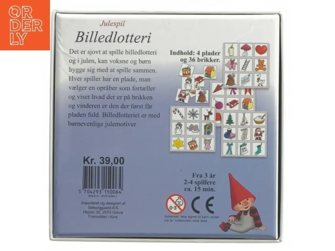 Billede 3 - Billedlotteri spil fra Søborggaard (str. 14,5x14,5 cm)