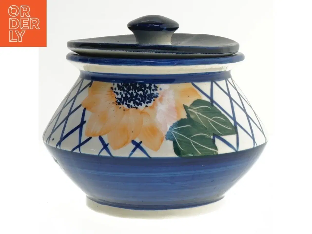 Billede 1 - Dekorativ krukke med låg (str. 16x18x18 cm)