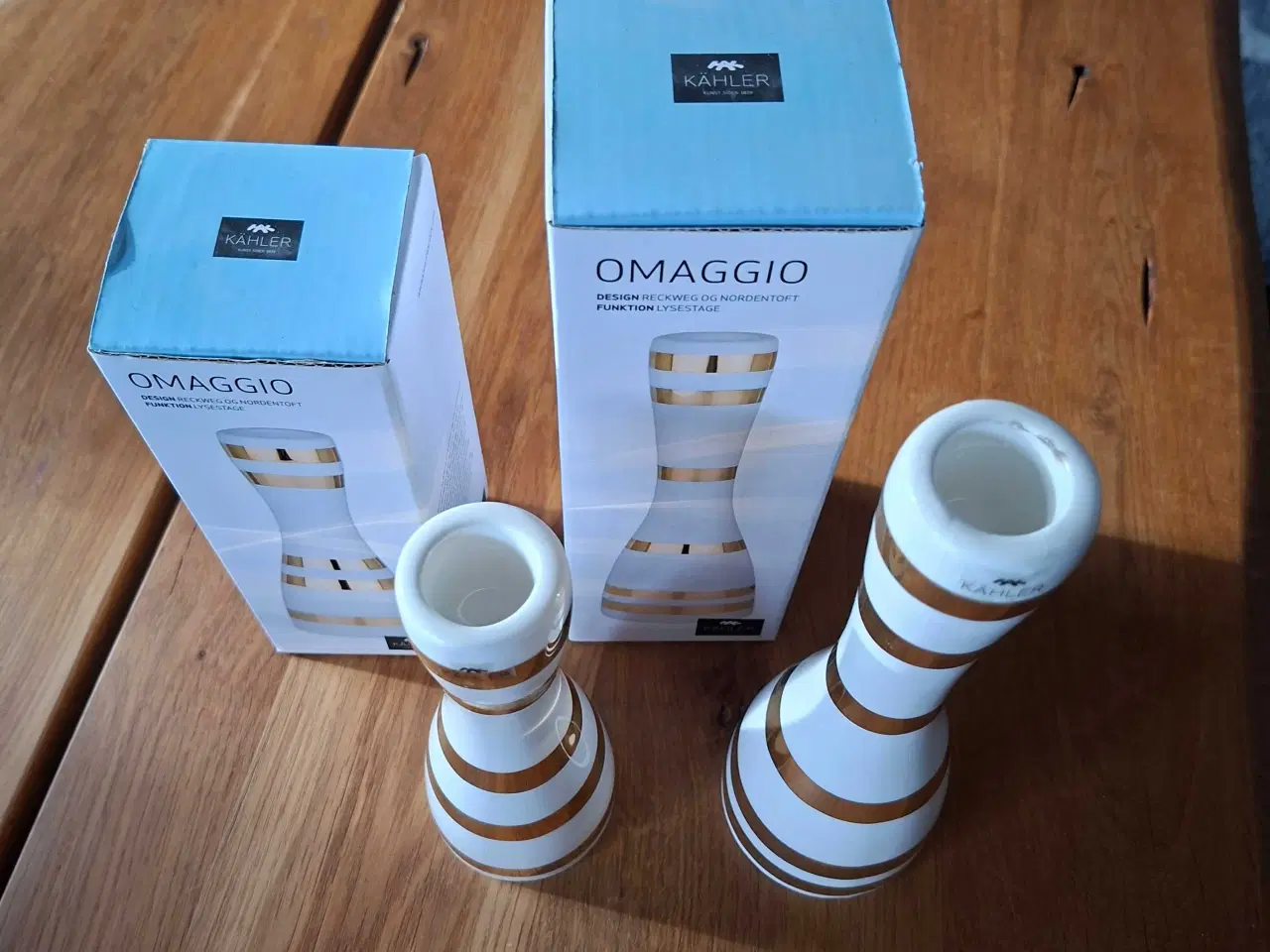 Billede 3 - 2 lysestager Káhler Omaggio guld