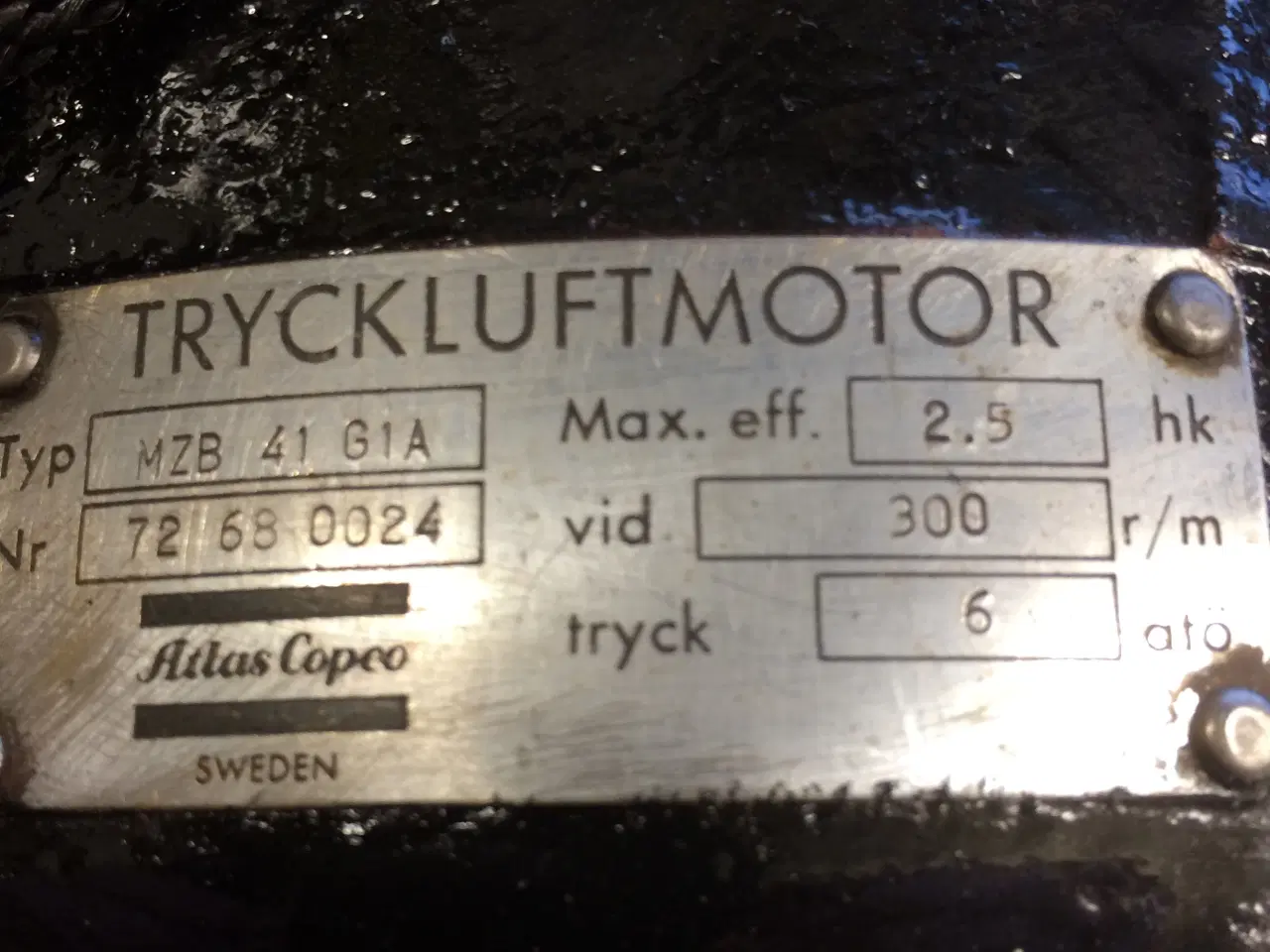 Billede 5 - Luftmotor ATLAS COPCO 2,5HK