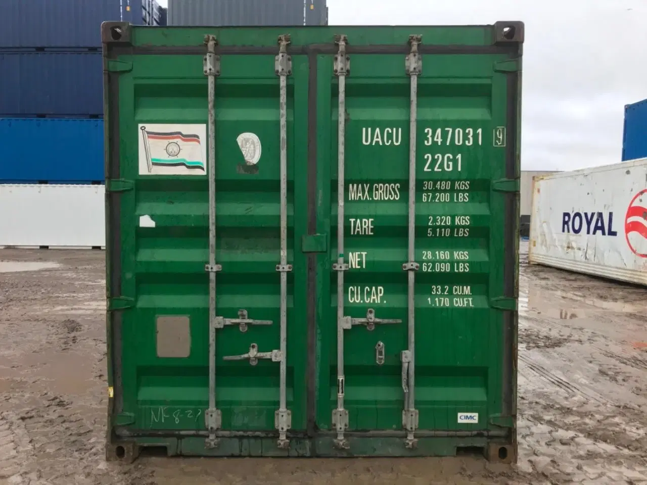 Billede 1 - 20 fods Container - Står i Hvidovre på sjælland
