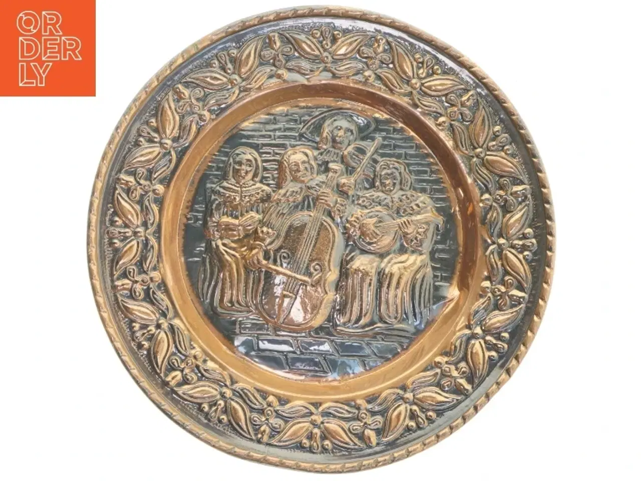 Billede 1 - Dekorativt væg ophæng med musiker figurer (str. Ø 30x2 cm)