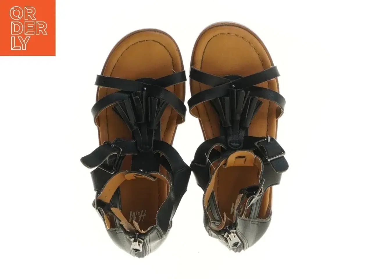 Billede 2 - Sorte lædersandaler str. 31 fra H&M (str. 31 )