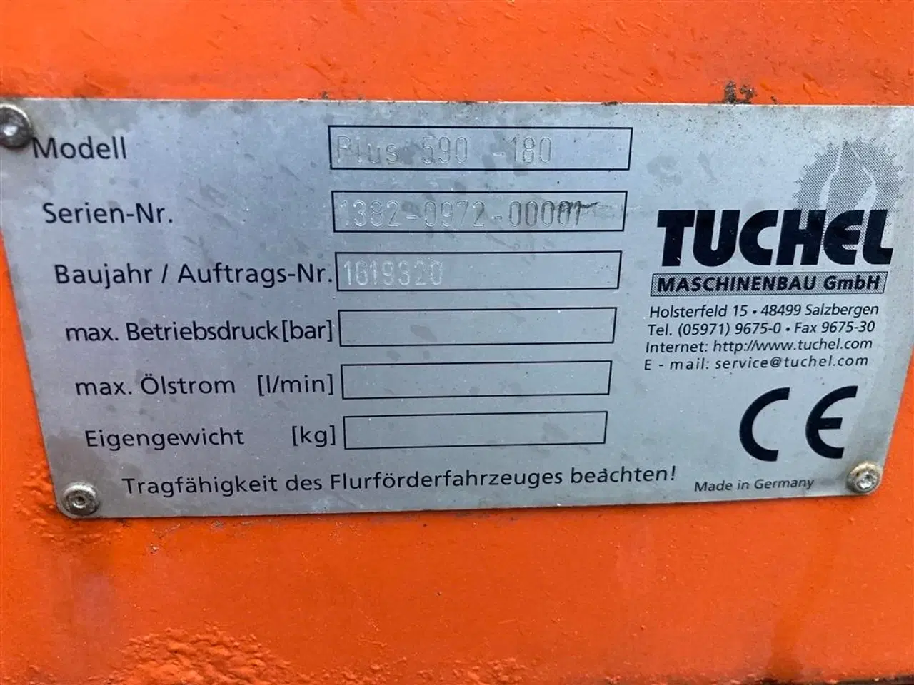 Billede 9 - Tuchel Plus 590 ophæng til minilæsser