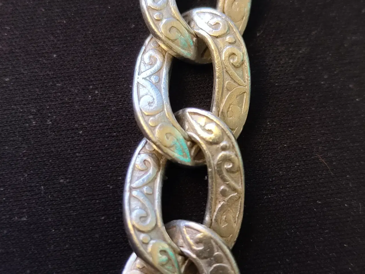 Billede 3 - Massiv Curb Link Halskæde, 925, Sølv, 152,9g