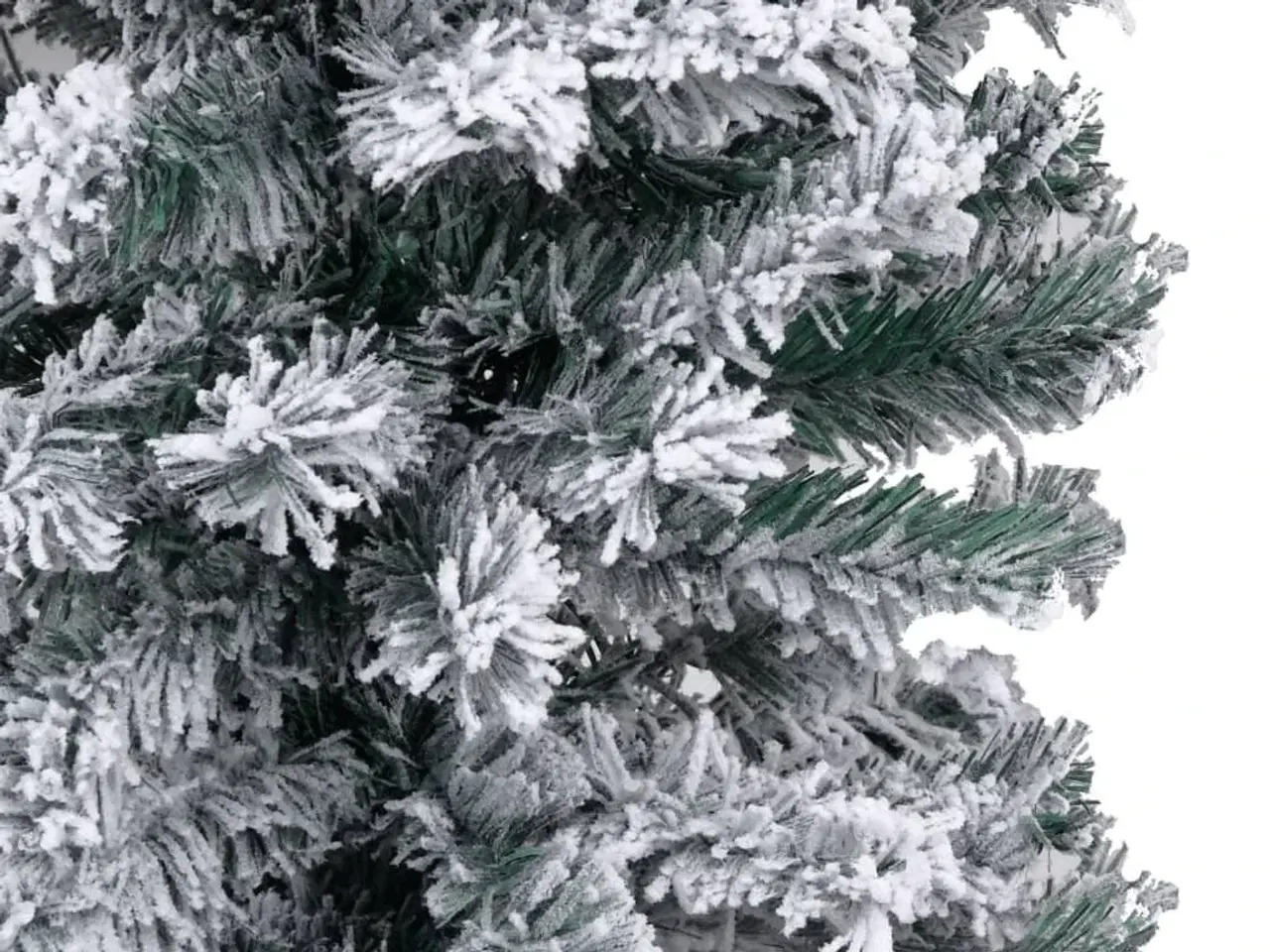 Billede 4 - Smalt kunstigt juletræ med sne 150 cm PVC grøn