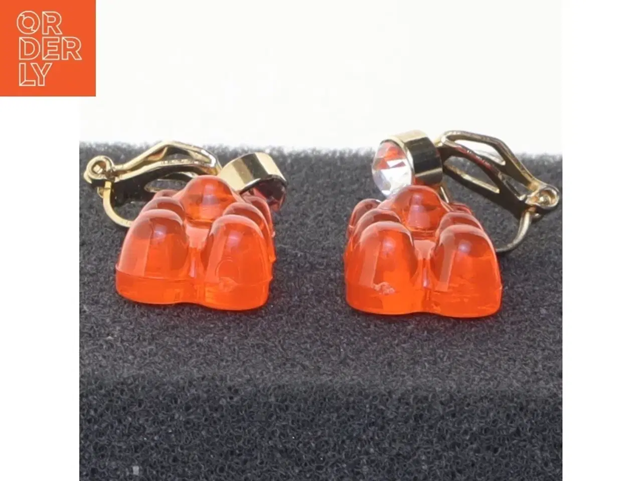 Billede 4 - Orange gummybjørn øreringe (str. 2,9 cm)
