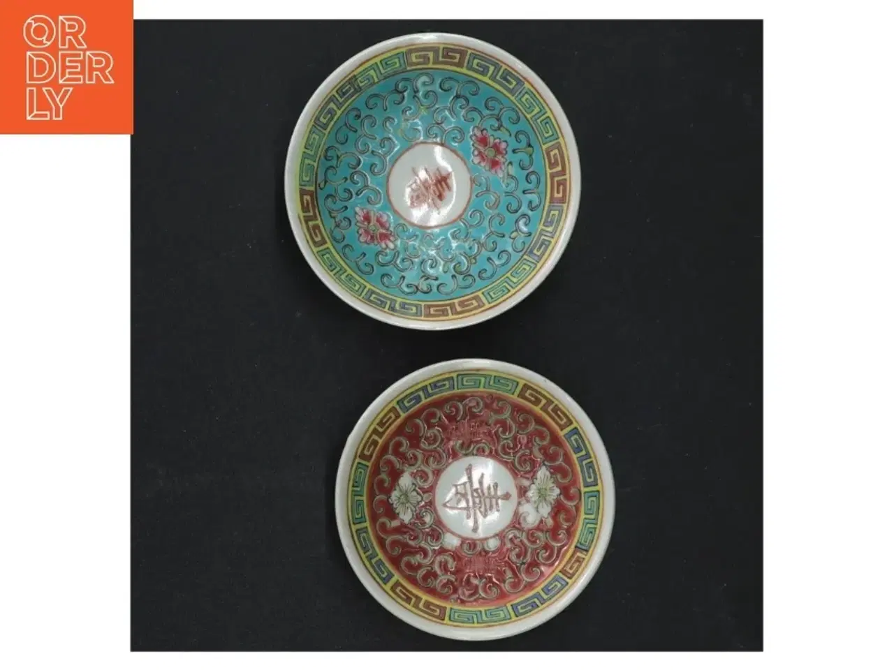 Billede 6 - Dekoreret porcelænstallerkener (str. Ø 8 cm)