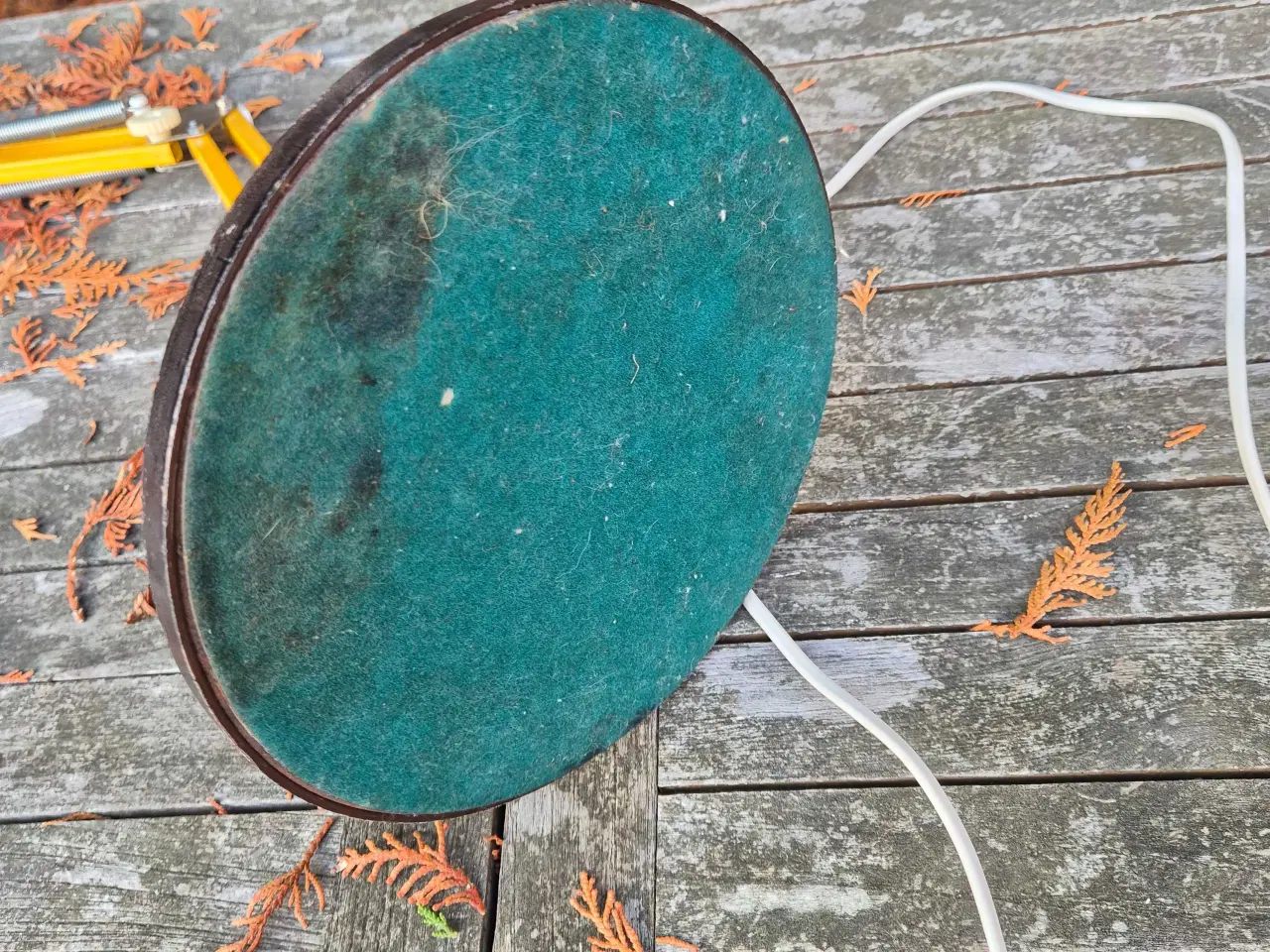 Billede 12 - Gul arkitektlampe på rund sort fod 