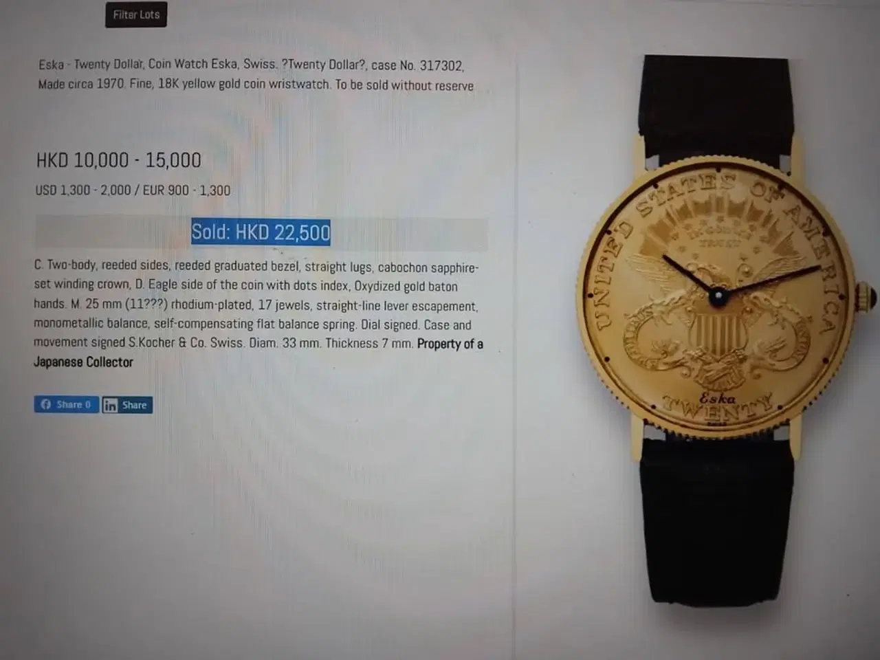 Billede 13 - Eska Twenty Dollars - 18 karat guld Helt ny 