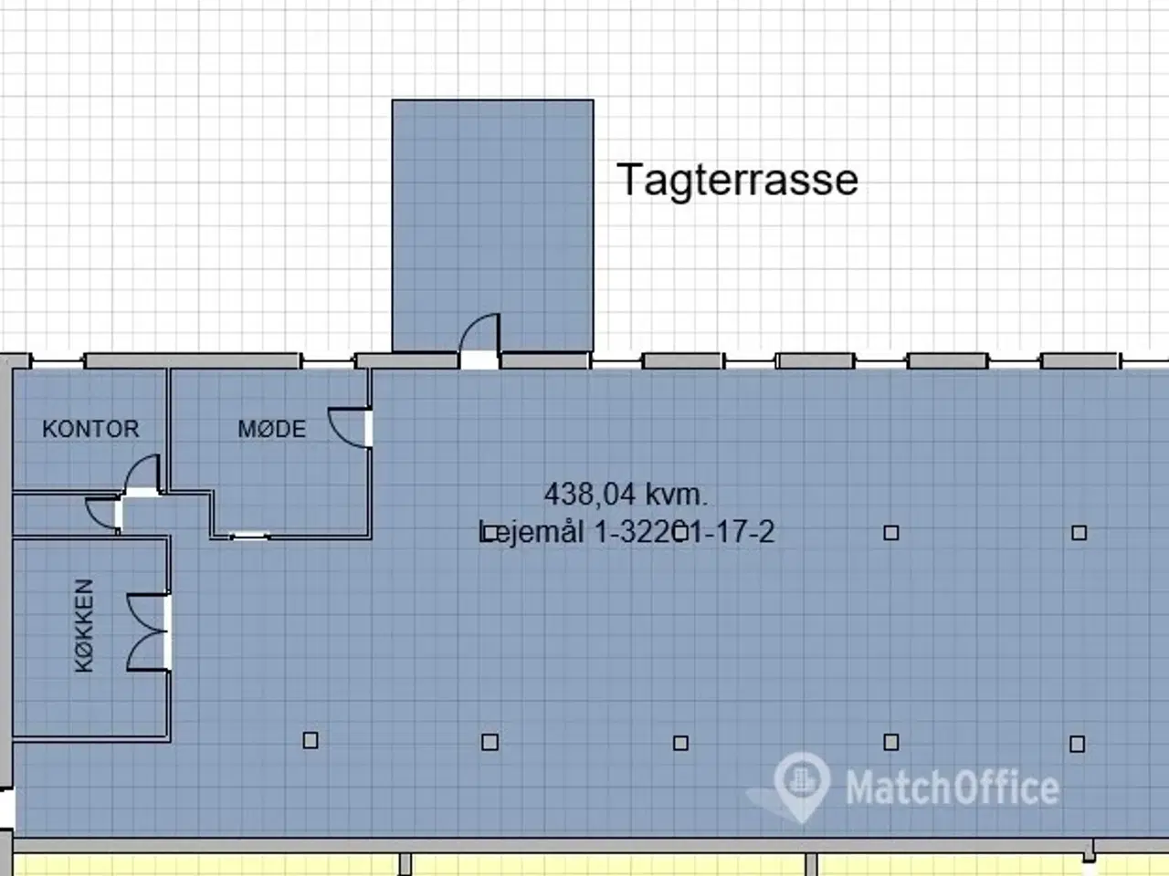 Billede 9 - Flot højloftet kontor med egen tagterasse