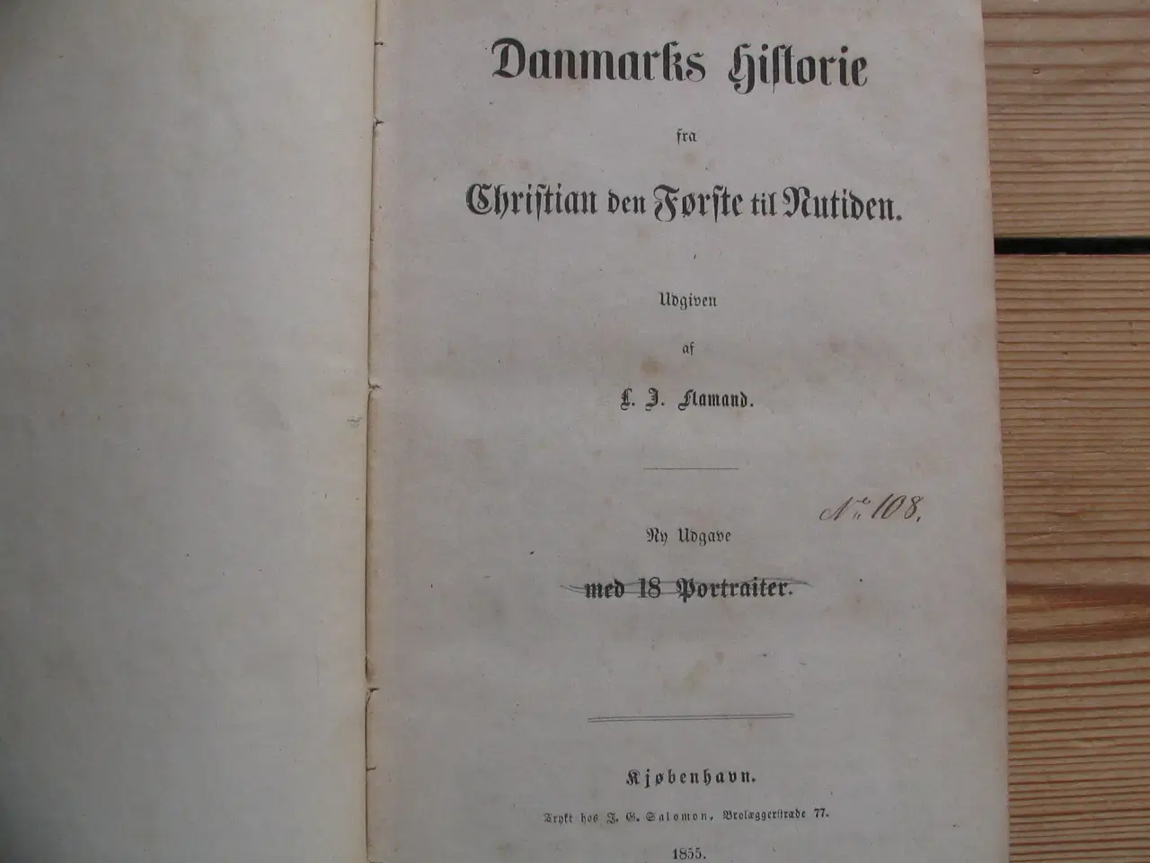Billede 3 - L.J. Flamand. Danmarks Historie. fra 1855