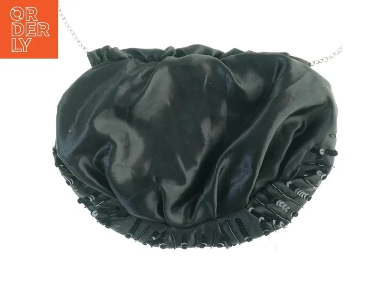 Billede 3 - Sort aftentaske med pailletter (str. 27 x 20 cm)