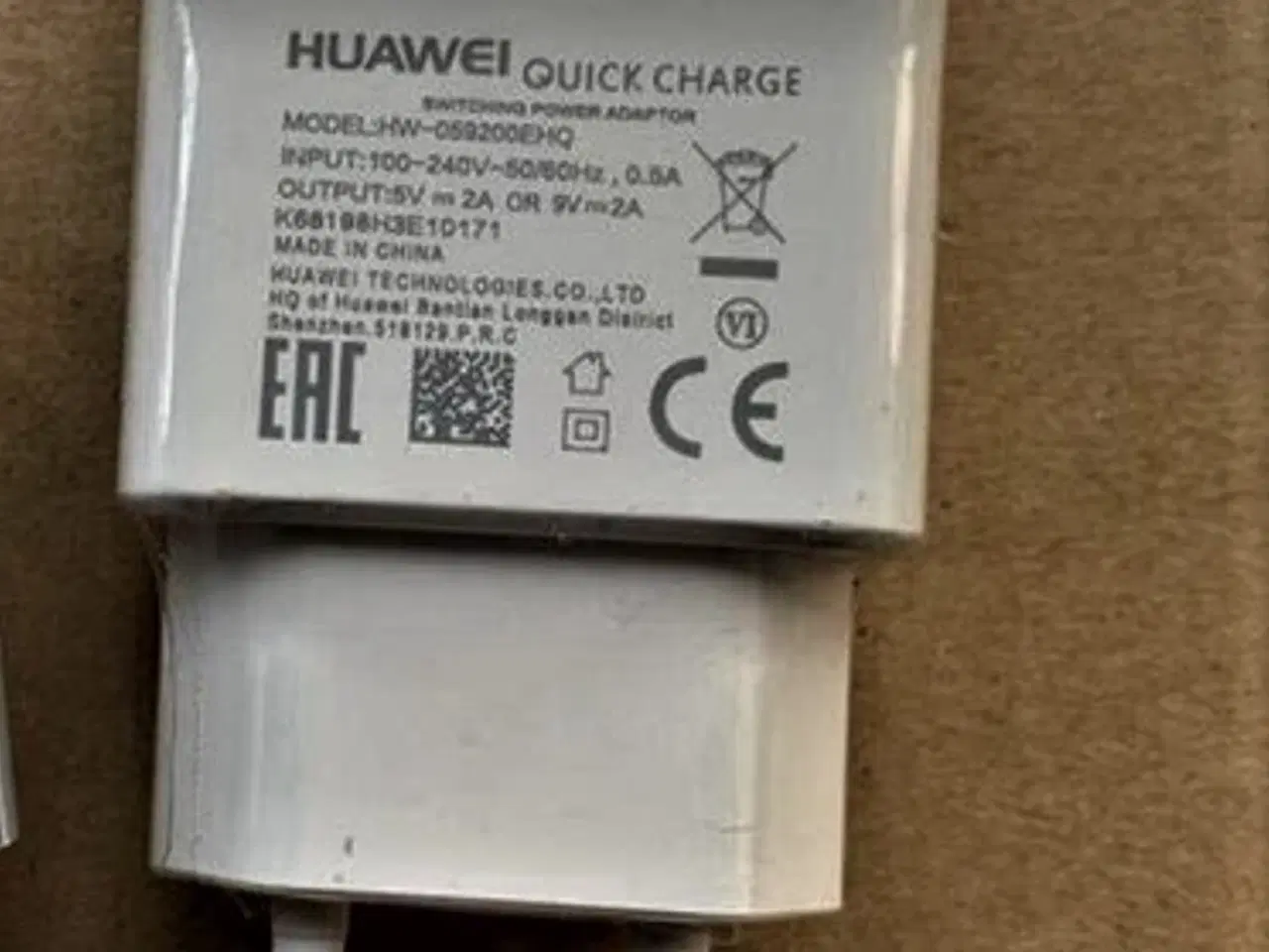 Billede 2 - Original Huawei Quick Charge HW-059200EHQ Fast