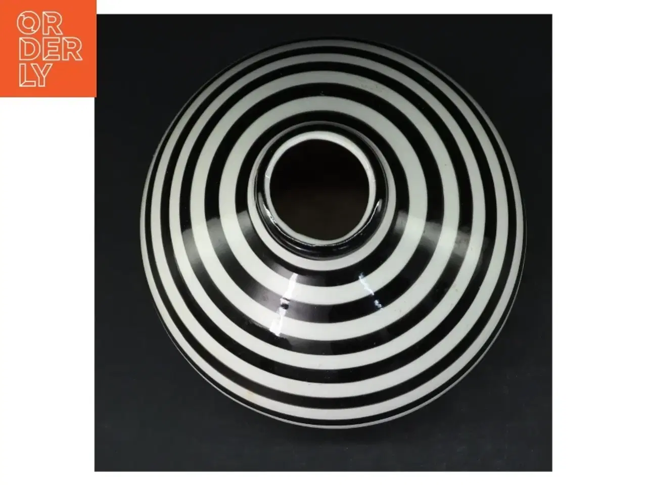 Billede 2 - Stribet keramikvase (str. 19 cm)