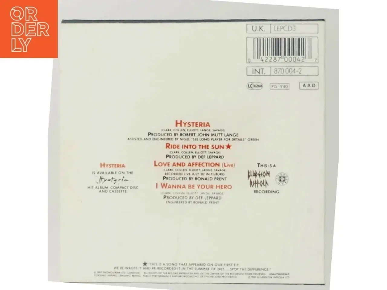 Billede 3 - Hysteria (DVD)